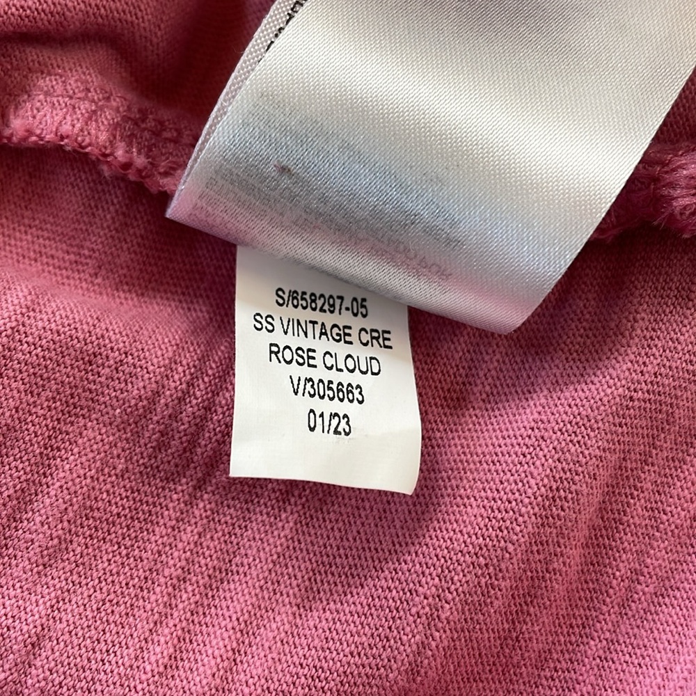 Old Navy Short Sleeve Boxy Vintage Crew Neck T-Shirt Rose Cloud Women’s Size XS - Picture 5 of 8